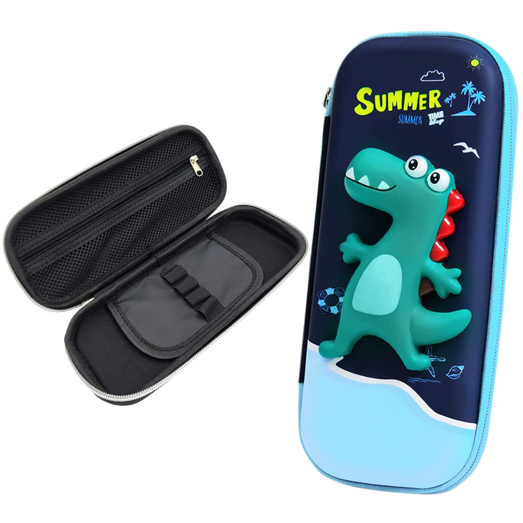 HASTHIP Soft Touch Pencil Case with Compartments, 3D Stereo Cartoon Pencil Box, Large Capacity Zipper Pencil Pouch, Pouch Pen Case Simple Stationery Bag for Teens Girls Adults Student (Dinosaur) HASTHIP Soft Touch Pencil Case with Compartments, 3D Stereo Cartoon Pencil Box, Large Capacity Zipper Pencil Pouch, Pouch Pen Case Simple Stationery Bag for Teens Girls Adults Student (Dinosaur)